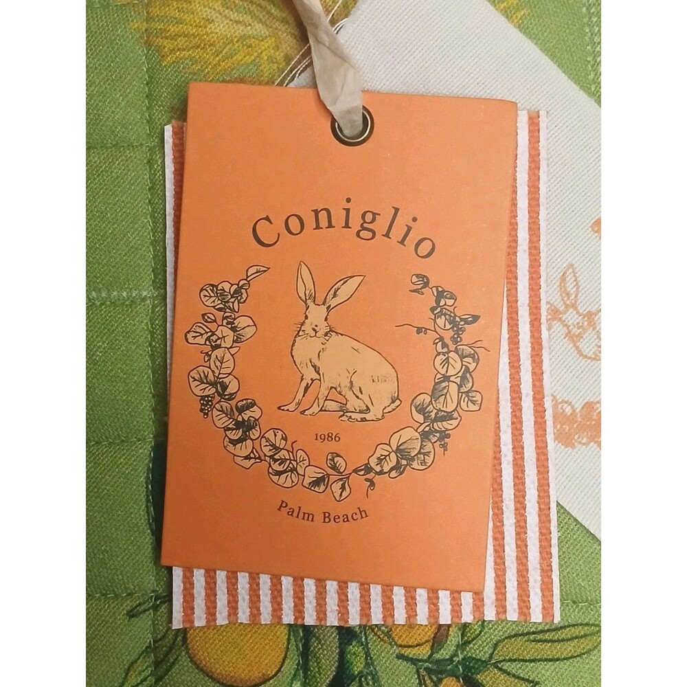 Coniglio Palm Beach Placemats Set Of 4 Reversible Tropical Print/ Green NWT $250 - Picture 12 of 16